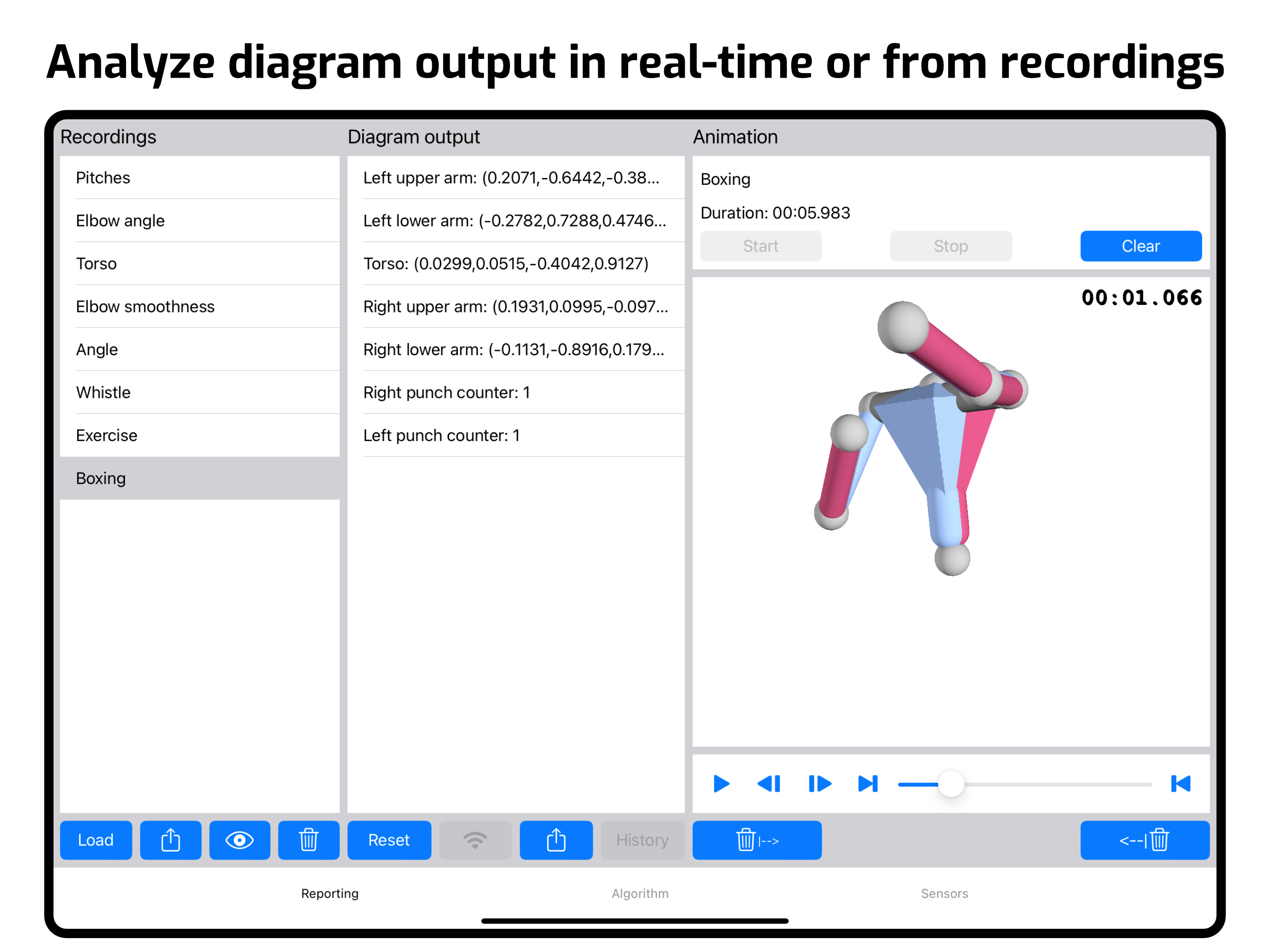 MotionScore algorithm builder preview